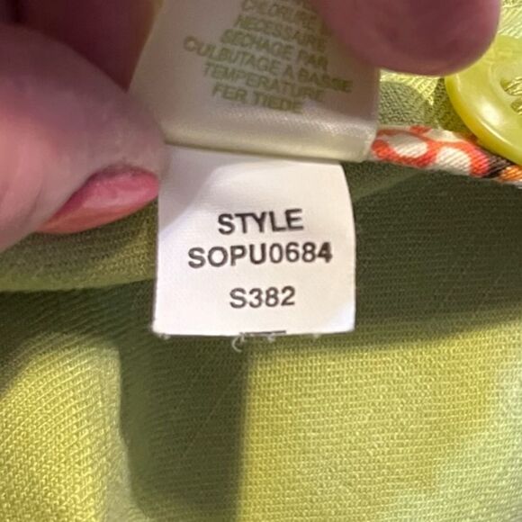 SIGRID OLSEN Long Sleeve Button Up Jacket Green Women’s Size 4P - Picture 4 of 4